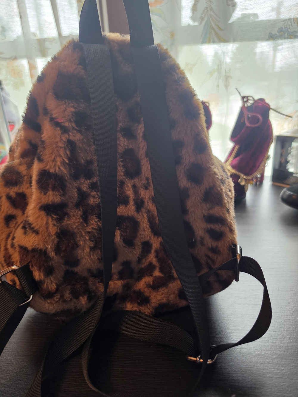 Leopard Print Mini BackPack - Picture 2 of 3